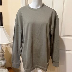 Women’s Oversized Crewneck Sweatshirt - Olive Green/Gray. NWT Medium UNISEX